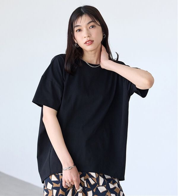 BELLUNA（ベルーナ）の「シュッと体型カバー！コクーンTシャツ（カットソー）」｜詳細画像