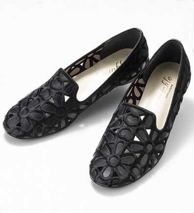 ルフラン（ルフラン）の「フワラーカッティングオペラシューズ（フラットシューズ）」