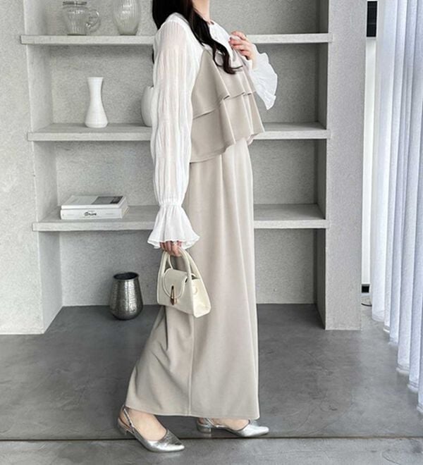 GeeRA（ジーラ）の「フリルキャミワンピース（カットソーワンピース）」｜詳細画像