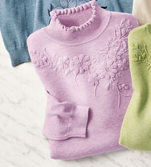 BELLUNA（ベルーナ）の「モチーフデザインセーター（ニット・セーター）」｜ピンク