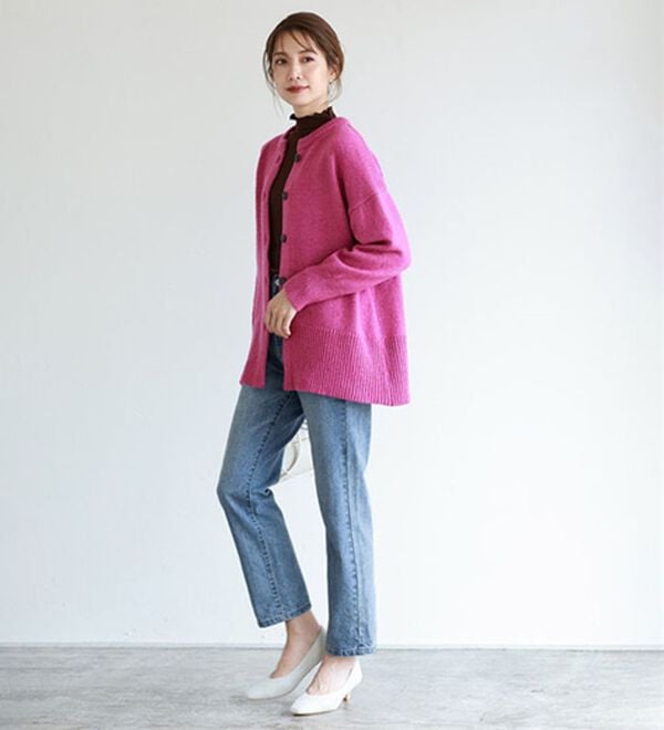 Pierrot（ピエロ）の「【選べる丈】ハイウエストストレートデニム（フルレングスパンツ）」｜詳細画像