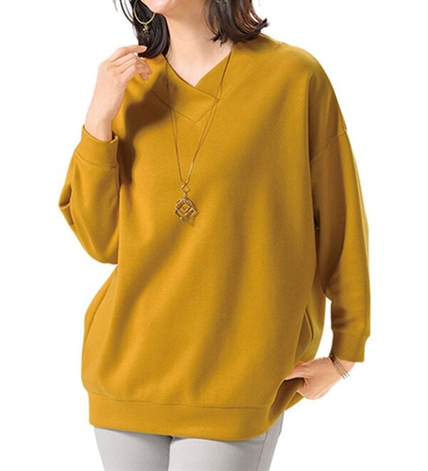 ルフラン（ルフラン）の「【３色組】Ｖネックビックトレーナー（トレーナー・スウェット）」｜詳細画像