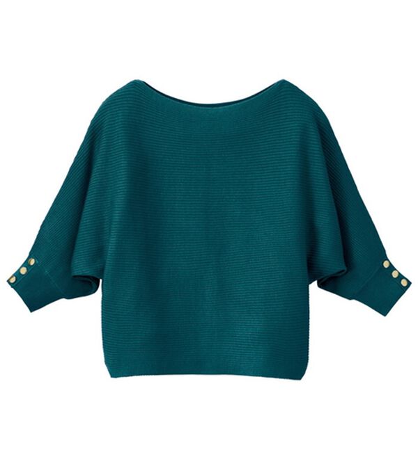 GeeRA（ジーラ）の「袖ボタン付ドルマンニットトップス（ニット・セーター）」｜詳細画像