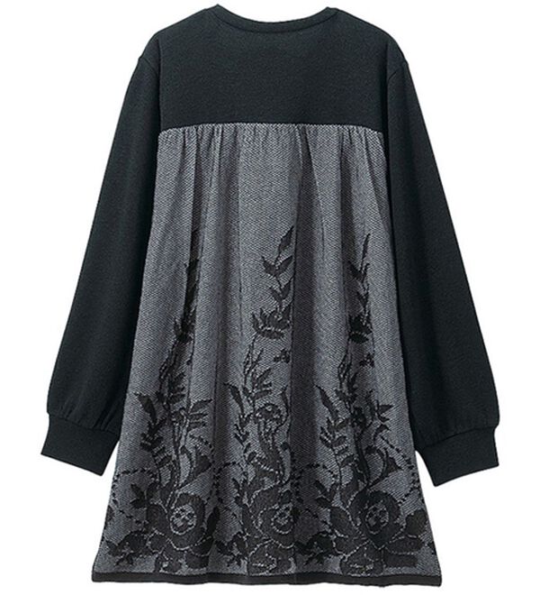 VINNO（ヴィノ）の「後ろジャカードニットチュニック（チュニック）」｜詳細画像