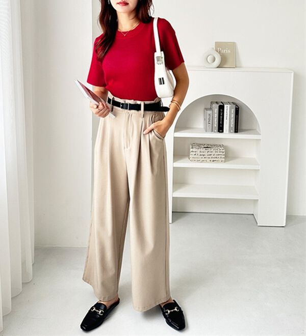 GeeRA（ジーラ）の「編地切替ニットトップス（ニット・セーター）」｜詳細画像