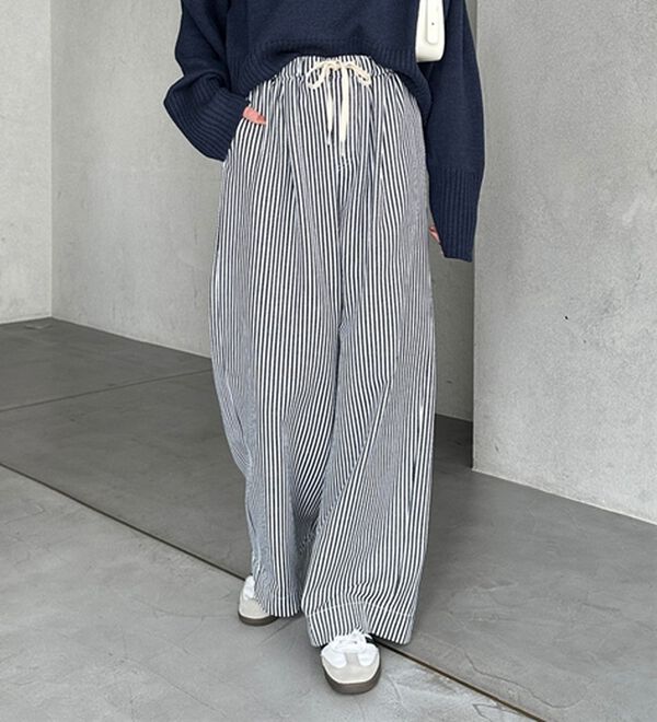 GeeRA（ジーラ）の「美脚見えイージーワイドデニムパンツ（フルレングスパンツ）」｜詳細画像