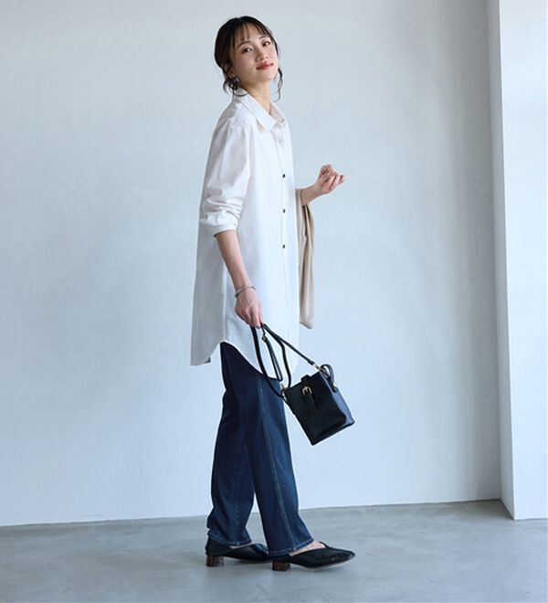 BELLUNA（ベルーナ）の「ヒンヤリ快適！接触冷感ニットデニムパンツ（フルレングスパンツ）」｜詳細画像