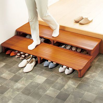 「高さが選べる玄関台（玄関収納・用品）」