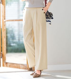 ルフラン（ルフラン）の「強撚スラブ釦デザインパンツ（フルレングスパンツ）」｜詳細画像