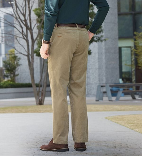 「＜ゴールデンベア＞裏起毛暖かコーデュロイパンツ（メンズフルレングスパンツ）」｜詳細画像