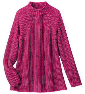 ルフラン（ルフラン）の「求心柄デザインニット（ニット・セーター）」｜チェリーピンク