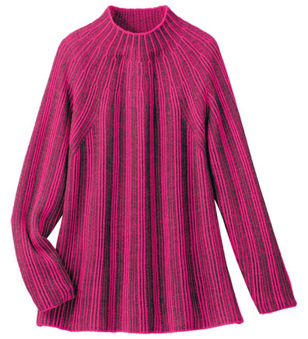 ルフラン（ルフラン）の「求心柄デザインニット（ニット・セーター）」｜チェリーピンク