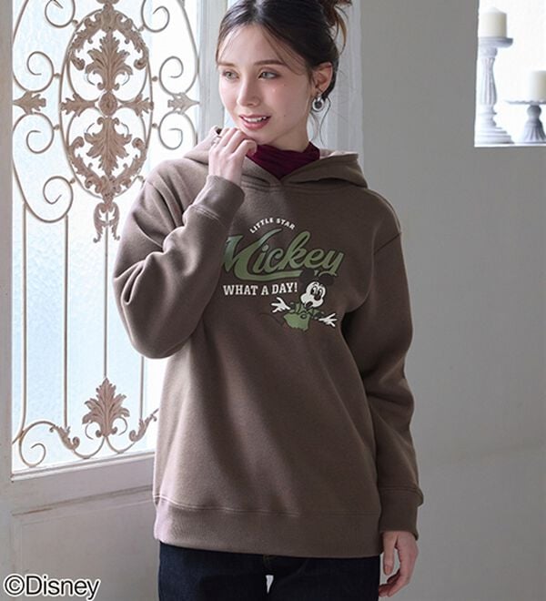 BELLUNA（ベルーナ）の「＜Ｄｉｓｎｅｙ＞【ミッキー】プリント裏起毛パーカー（パーカー）」｜詳細画像