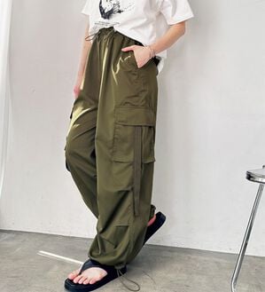 GeeRA（ジーラ）の「サイドリボンカーゴパンツ（その他パンツ）」｜カーキ