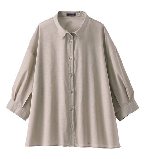 BELLUNA（ベルーナ）の「バックギャザー使いシアーシャツ（シャツ）」｜詳細画像