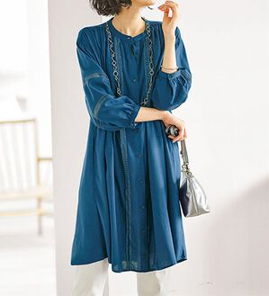 BELLUNA（ベルーナ）の「レース使いギャザーワンピース（その他ワンピース）」｜詳細画像