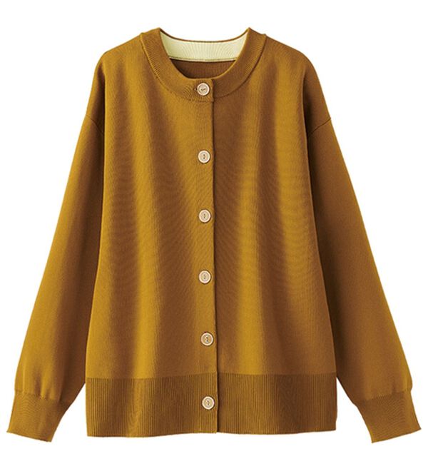 BELLUNA（ベルーナ）の「《快適Ｌａｂ．》洗える！軽い！配色使いニットカーディガン（ニットカーディガン）」｜詳細画像