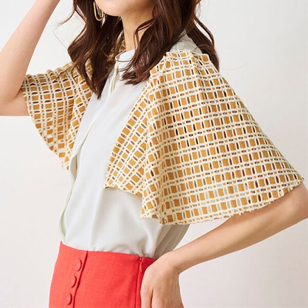 RANAN（ラナン）の「異素材スリーブブラウス（ブラウス）」｜詳細画像