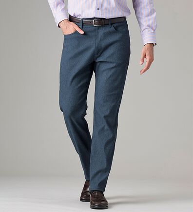 「＜コムルヴァン・オム＞ドビー織りストレッチパンツ（メンズフルレングスパンツ）」