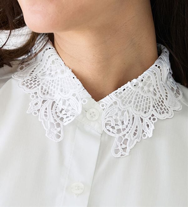 BELLUNA（ベルーナ）の「シャツコーデを更新！衿レースブラウス（ブラウス）」｜詳細画像