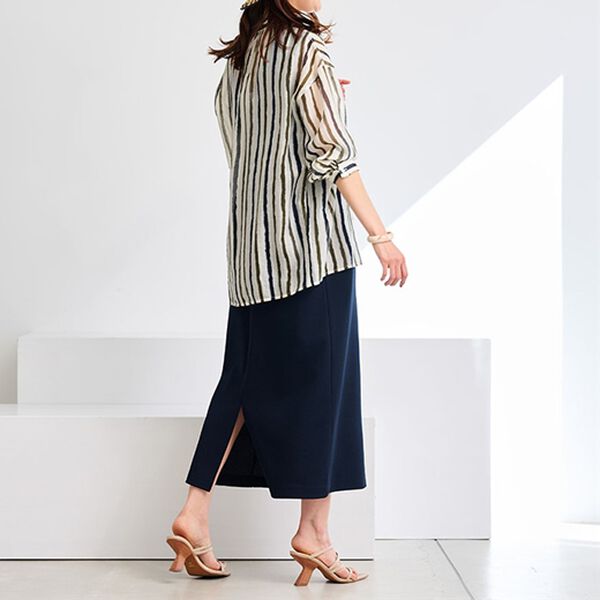 RANAN（ラナン）の「配色ストライプシャツ（シャツ）」｜詳細画像