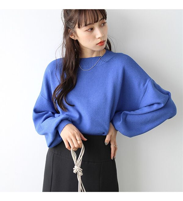 GeeRA（ジーラ）の「ボタン付モチモチニットトップス（ニット・セーター）」｜詳細画像