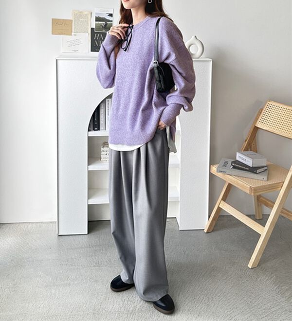 GeeRA（ジーラ）の「ゆるっと柔らか！袖ボリュームメランジニット（ニット・セーター）」｜詳細画像