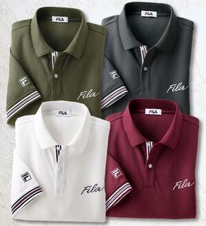 「＜フィラ＞キシリトール加工ワッフルデザインポロ（メンズポロシャツ）」｜詳細画像