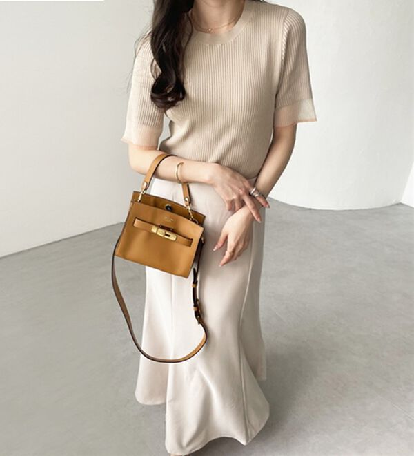 GeeRA（ジーラ）の「『ドラマ着用商品』 袖口シアーリブニット（ニット・セーター）」｜詳細画像