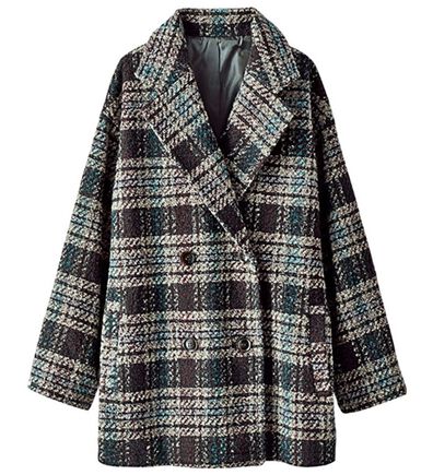 BELLUNA（ベルーナ）の「ビッグチェック柄コート（ハーフコート）」