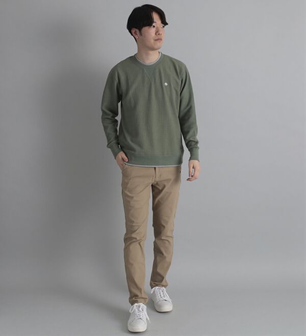 「＜ポロ・ビーシーエス＞ワッフルレイヤードトレーナー（メンズトレーナー）」｜詳細画像