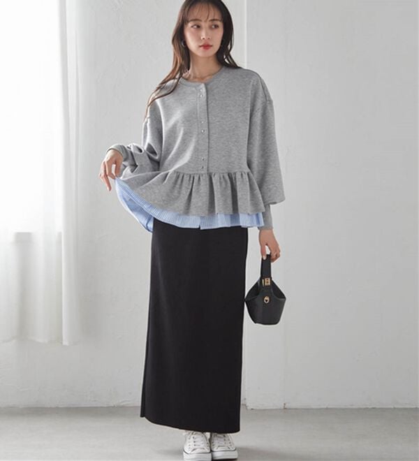 RANAN（ラナン）の「フリルぺプラムショートカーデ（その他カーディガン）」｜詳細画像