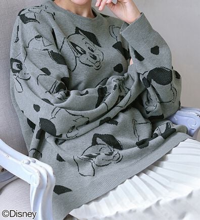 BELLUNA（ベルーナ）の「＜Ｄｉｓｎｅｙ＞【１０１匹ワンちゃん】総柄ジャカードゆったりセーター（ニット・セーター）」