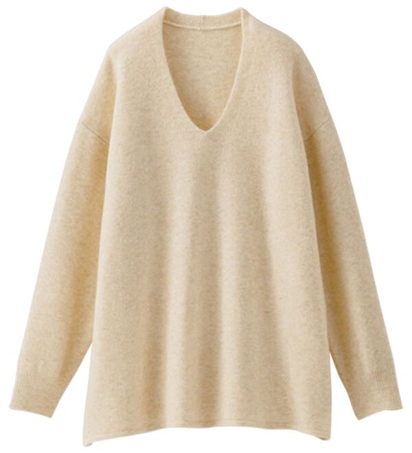 BELLUNA（ベルーナ）の「インナーに合わせるウール入りニットプルオーバー（ニット・セーター）」｜詳細画像