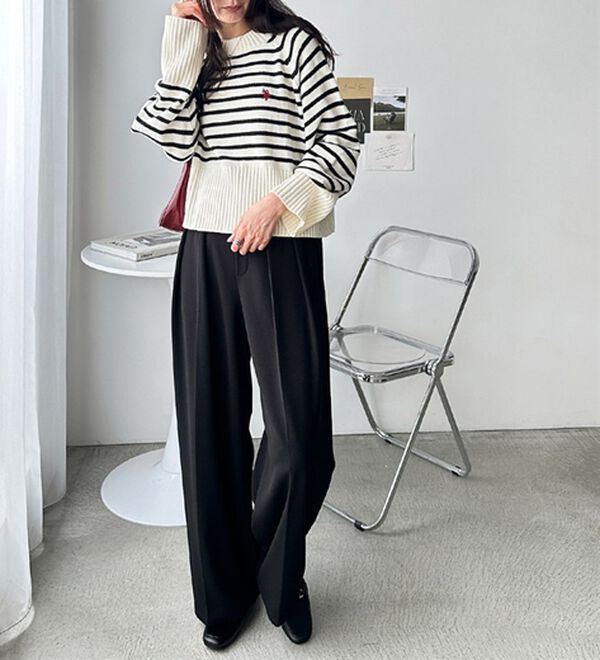 GeeRA（ジーラ）の「【ＵＳ．ＰＯＬＯ　ＡＳＳＮ】ショート丈ニット（ニット・セーター）」｜詳細画像