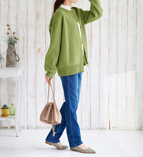 BELLUNA（ベルーナ）の「洗える！軽い！配色使いニットカーディガン（ニットカーディガン）」｜詳細画像