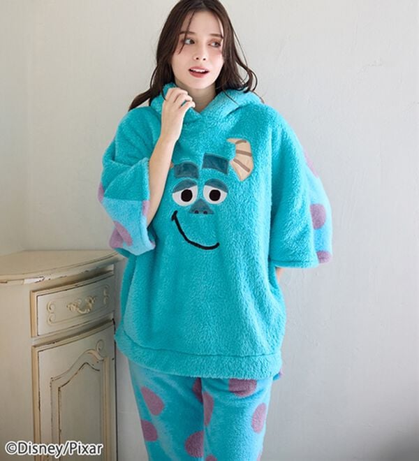 BELLUNA（ベルーナ）の「＜Ｄｉｓｎｅｙ＞【モンスターズ・インク（サリー）】両面ボアポンチョ（パジャマ・ルームウェア）」｜詳細画像