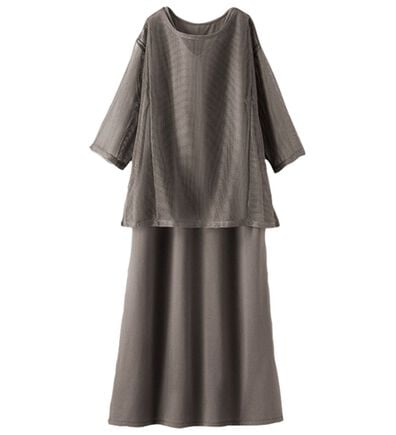 BELLUNA（ベルーナ）の「涼やかメッシュ&times;ワンピースアンサンブル（その他ワンピース）」