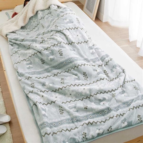 iellio（イエリオ）の「【期間限定価格】もこもこあったか素材のすっぽり毛布＜洗える・寝袋タイプ・シープ調ボア・マイクロ＞（毛布・ブランケット）」｜シュナウザー