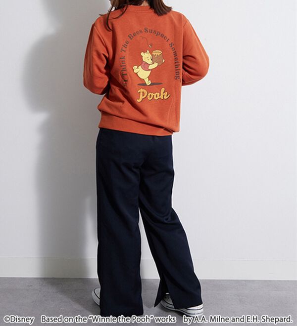 Disney＞【プー】バックプリント裏起毛トレーナー - ベルーナ