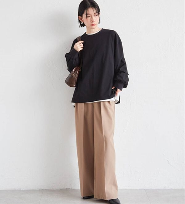 RANAN（ラナン）の「多機能ベーシックオーバーサイズ長袖Tシャツ（Tシャツ）」｜詳細画像