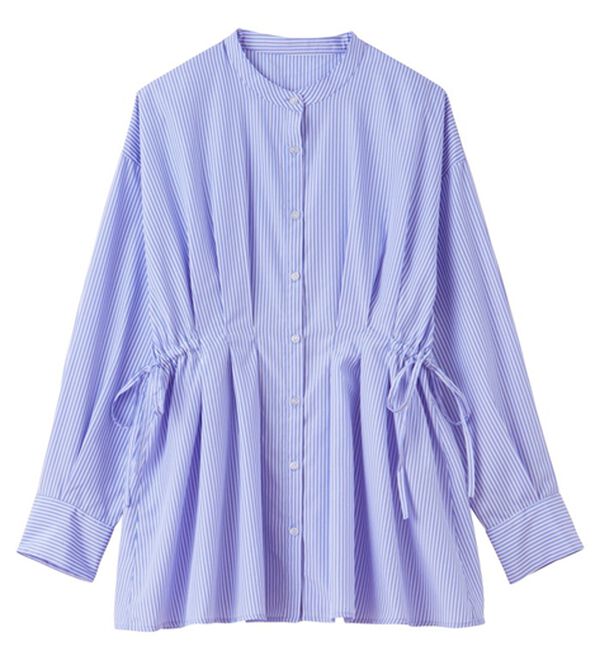 GeeRA（ジーラ）の「ウエストタックリボンシャツチュニック（チュニック）」｜詳細画像