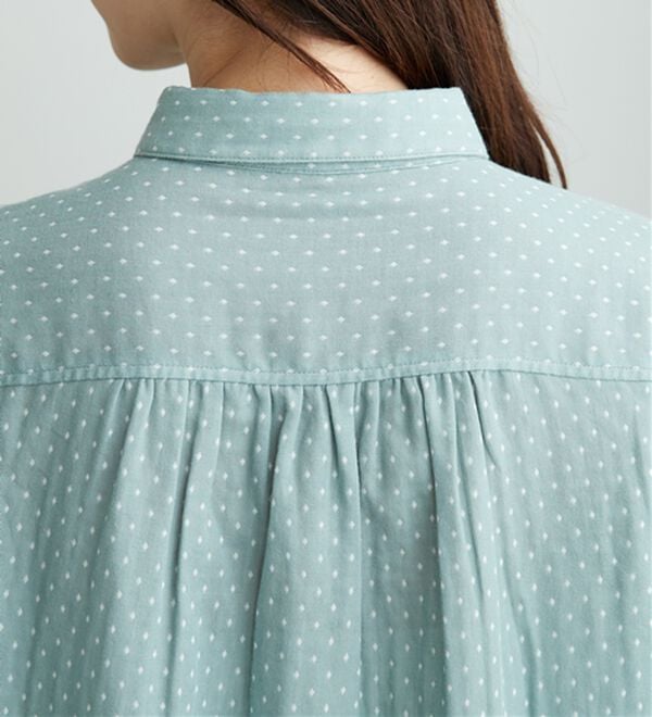 BELLUNA（ベルーナ）の「【綿100％素材】ダブルガーゼ素材丸衿多ボタンブラウス（ブラウス）」｜詳細画像