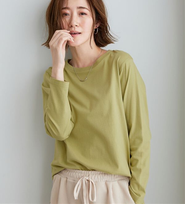 BELLUNA（ベルーナ）の「綿１００％大人顔サマ見えプルオーバー（カットソー）」｜詳細画像