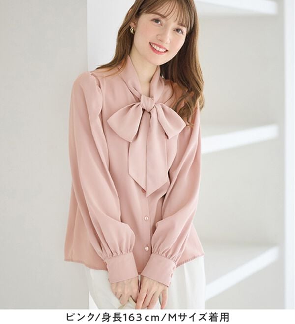 alotta（アロッタ）の「ボウタイデザインブラウス（ブラウス）」｜詳細画像