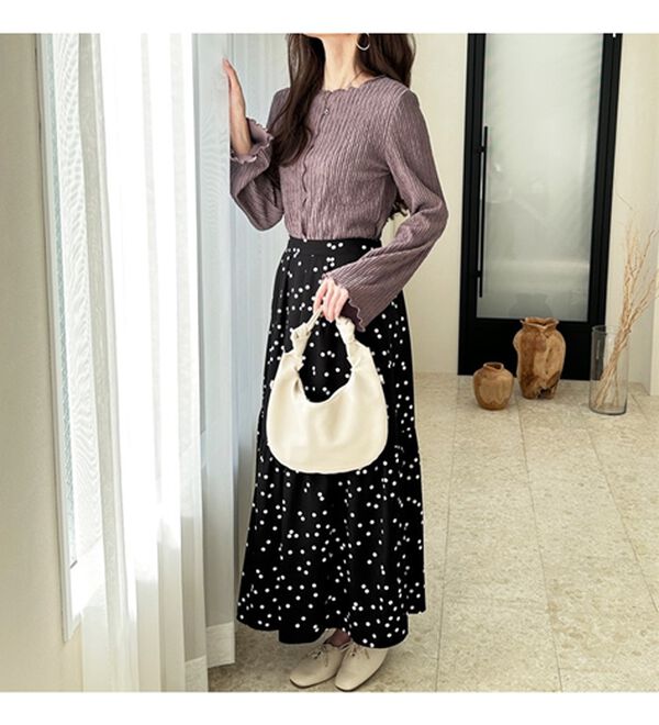 GeeRA（ジーラ）の「前後２ｗａｙフレアスリーブカットソー（カットソー）」｜詳細画像