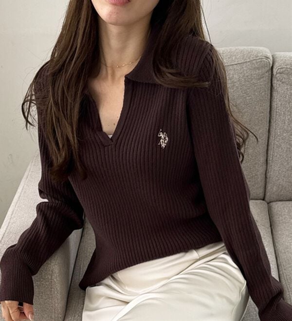GeeRA（ジーラ）の「【U.S. POLO ASSN.】ポロ衿リブニット（ニット・セーター）」｜詳細画像