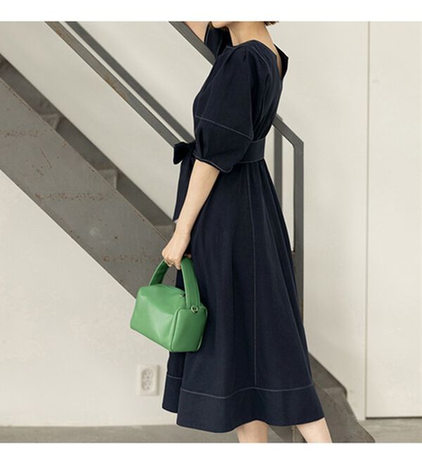 GeeRA（ジーラ）の「前後２ＷＡＹランタンスリーブフレアーワンピース（その他ワンピース）」｜詳細画像