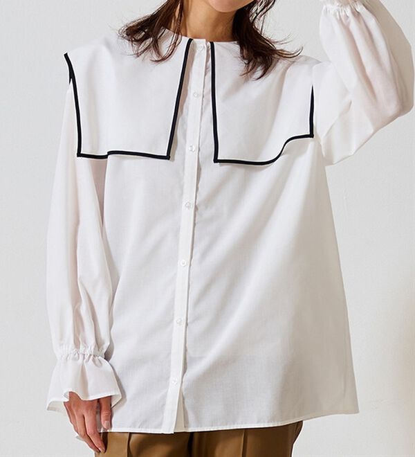 RANAN（ラナン）の「衿付きブラウス（ブラウス）」｜詳細画像