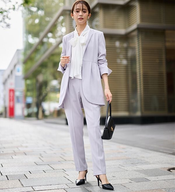 RANAN（ラナン）の「＜２点セット＞ラウンドヘムジャケットセットアップ（パンツスーツ）」｜詳細画像